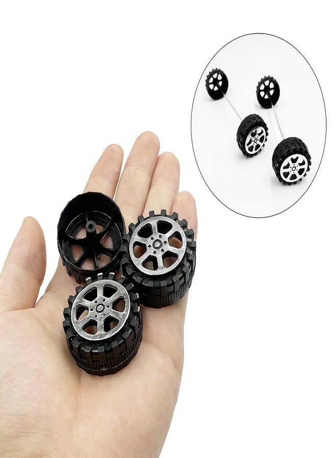 URIMPAVIDO 30PCS Toy Car Wheels 35mm Model Toy Plastic Wheel for RC Car Truck Robot DIY Model Toy Building Parts (2x35mm Shape3) - Image 2